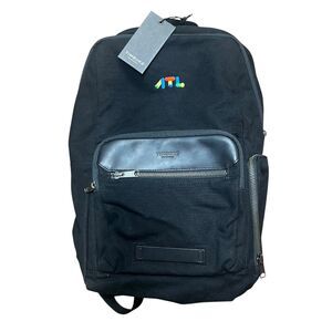Timbuk2 Project Backpack Embroidered Black Stylish Canvas Premium Leather New